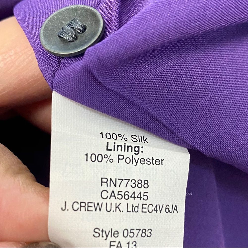 Madewell Purple 100% Silk Sleeveless Dress - Picture 4 of 8
